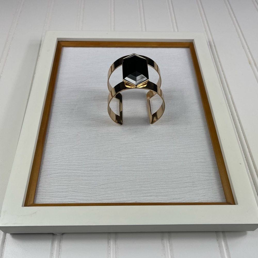 Black & Gold Cuff Bracelet - Picture 2 of 9